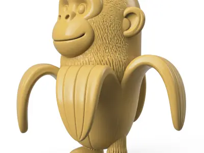 SHIMPANZINI BANANINI Free 3D print model