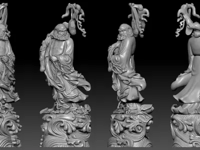 Bodhidharma Crosses the Sea  3D print model