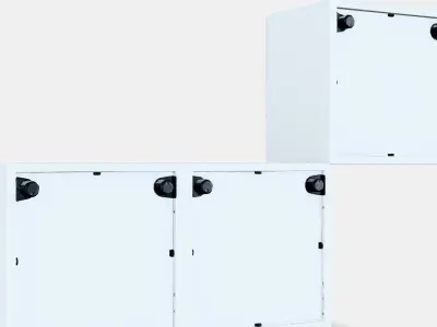 EKET Wall-mounted cabinet combination 1 Low-poly 3D model