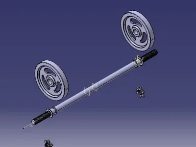 Barbell metal wheel 3D print model