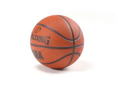 Basketball ball Low-poly 3D model 7