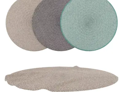 Round Rug Set 269 3D model
