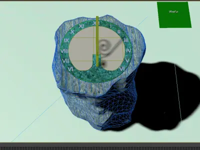 Sundial for stone boulder 3D model