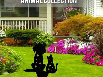 Wonderful Artificial Cat And Dog Home and Garden Outdoor Decor 3D model