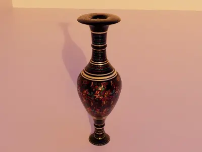 Medieval Flower Vase 10 Low-poly 3D model