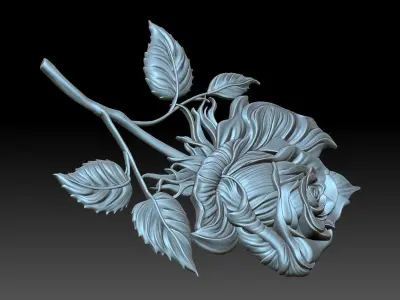 Rose flower 3D print model get