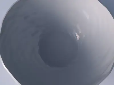 Bowl wide with organic dents 3D print model