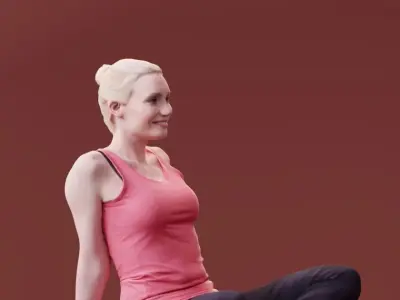 Kim 10179 - Sport Girl Low-poly 3D model