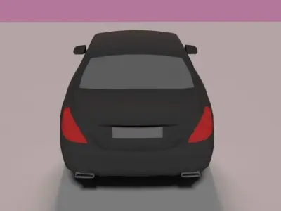 LowPoly Mercedes Benz S500 Free low-poly 3D model