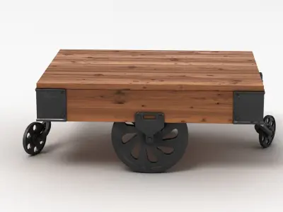 Industrial Side Table 1 3D model