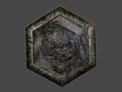 Antigue Stone lamp asian style Low-poly 3D model