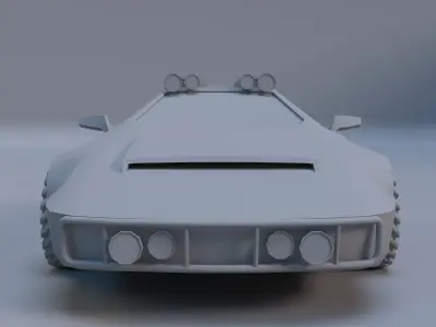 Racing Car Low-poly 3D model