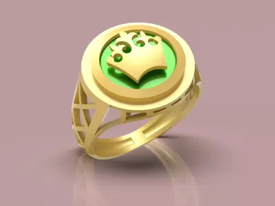 Crown Gold Ring - 0033 3D print model