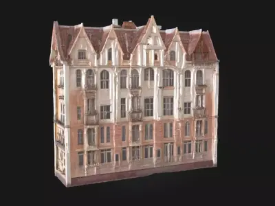 Elegant Facade  Refined Architectural Model for Urban 3D model
