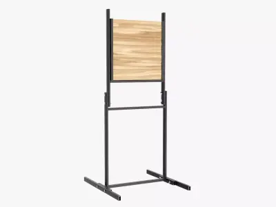 Throwing weapons target wooden stand 3D model