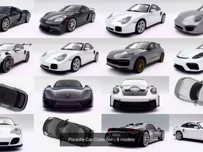 Porsche Car Collection 3D Model Pack
