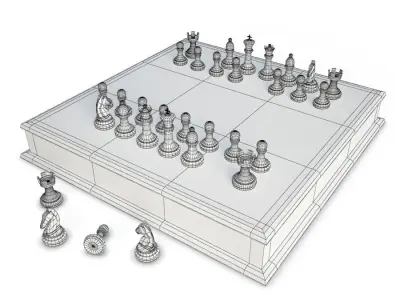 Chess Games 2 And 3 Players 3D model