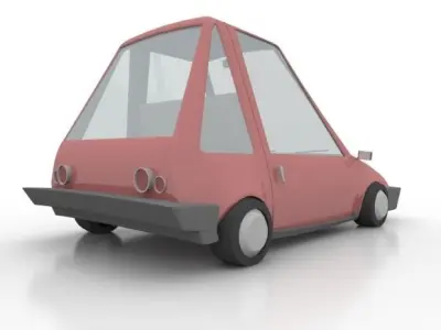 Toon Car Low-poly 3D model