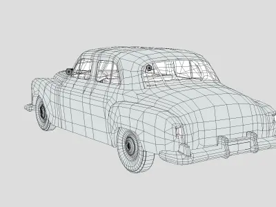 Chrysler New Yorker 1950 Low-poly 3D model