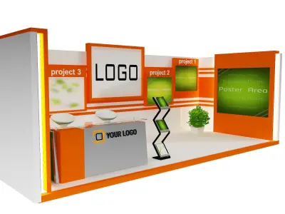  Booth Exhibition Stand a419a 3D model