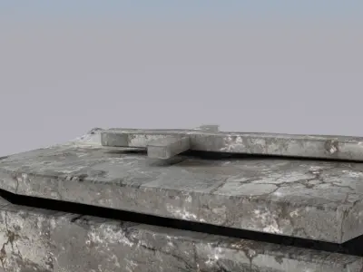 Cemetery  Low-poly 3D model