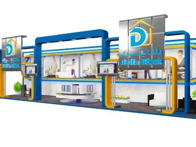 Booth Exhibition Stand a387b 3D model