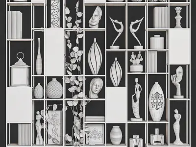 decorative set 47 3D model purchase