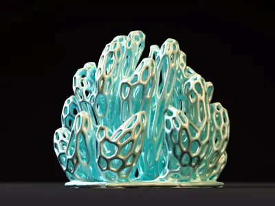 Coral Voronoi decor 3 3D print model