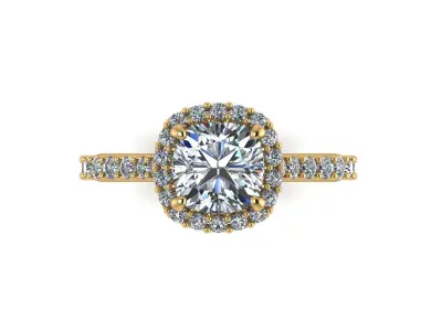 Women Diamond Fashion Ring R2 3D print model