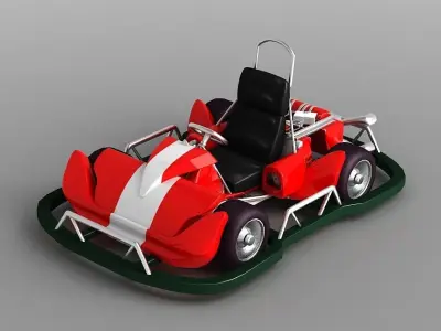 Recreational Toy go-karts playground equipment cars 3D model