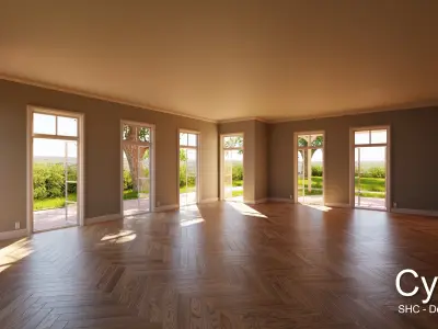 Classic villa 2021 Blender Eevee and Cycles 1 without furniture Low-poly 3D model