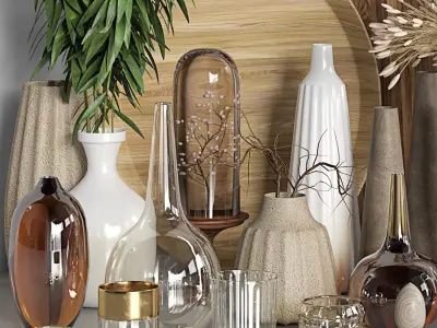 decorative set 8 3D model buy
