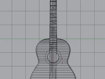 Low-Poly Classical Acoustic 6-string Guitar Low-poly 3D model