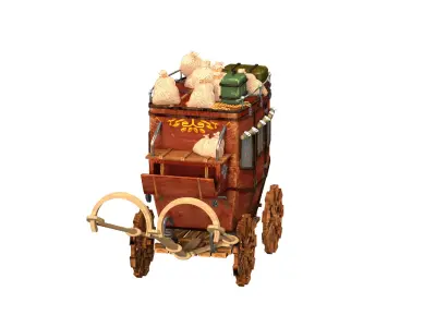 Diligence Wells Fargo coach high-poly 3D model