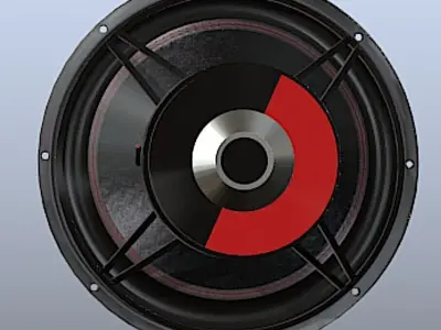 Q Power 12in 3000W Super Deluxe Subwoofer - High Poly Free 3D model