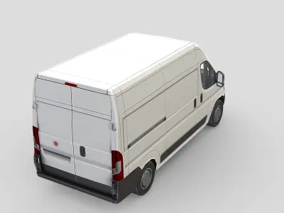 Fiat Ducato Panel Van 2014 Low-poly 3D model