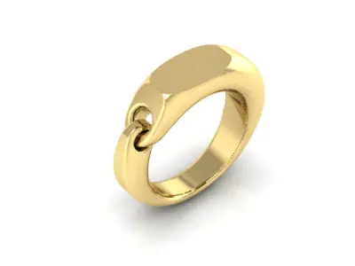 Link Signet Ring 3D print model