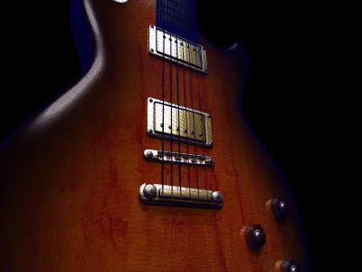 Realistic Electric Guitar 3D model