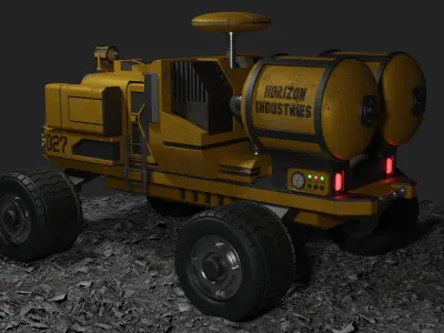 Sci-Fi Truck - FK rigged 3D model