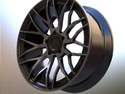 Sport Car Rim 7 Game-Ready 3D Model Low-poly 3D model