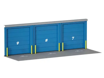 Garage doors - entrance 3D model