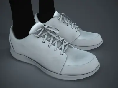 White Shoes Style 1 Low-poly 3D model