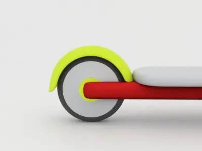 Kids Scooter Cartoon 3D Model Low-poly 3D model