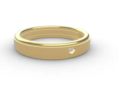 0256 Couple Ring 3D print model