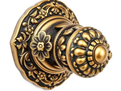 Ornate Gold Door Knob model pack Low-poly 3D model