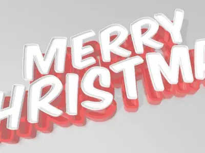 NAMELED MERRY CHRISTMAS - LED LAMP WITH NAME 3D print model