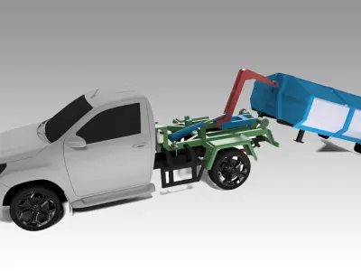 Hookloader mini pick up car truck 3D print model