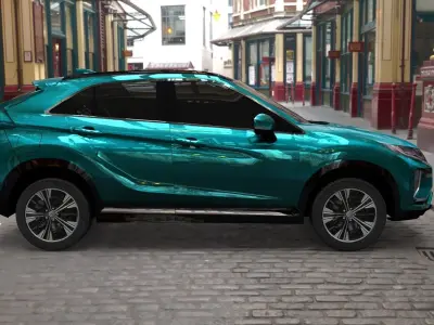  mitsubishi eclipse cross turquoise 3D model