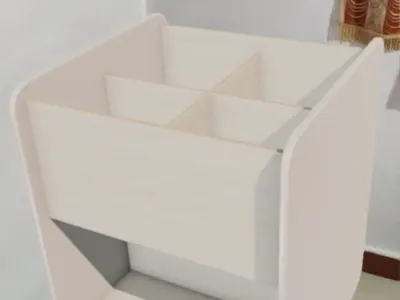 MaxiBacup White Low-poly 3D model