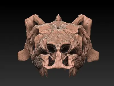 Titan Bowa Skull with jaw 3D model